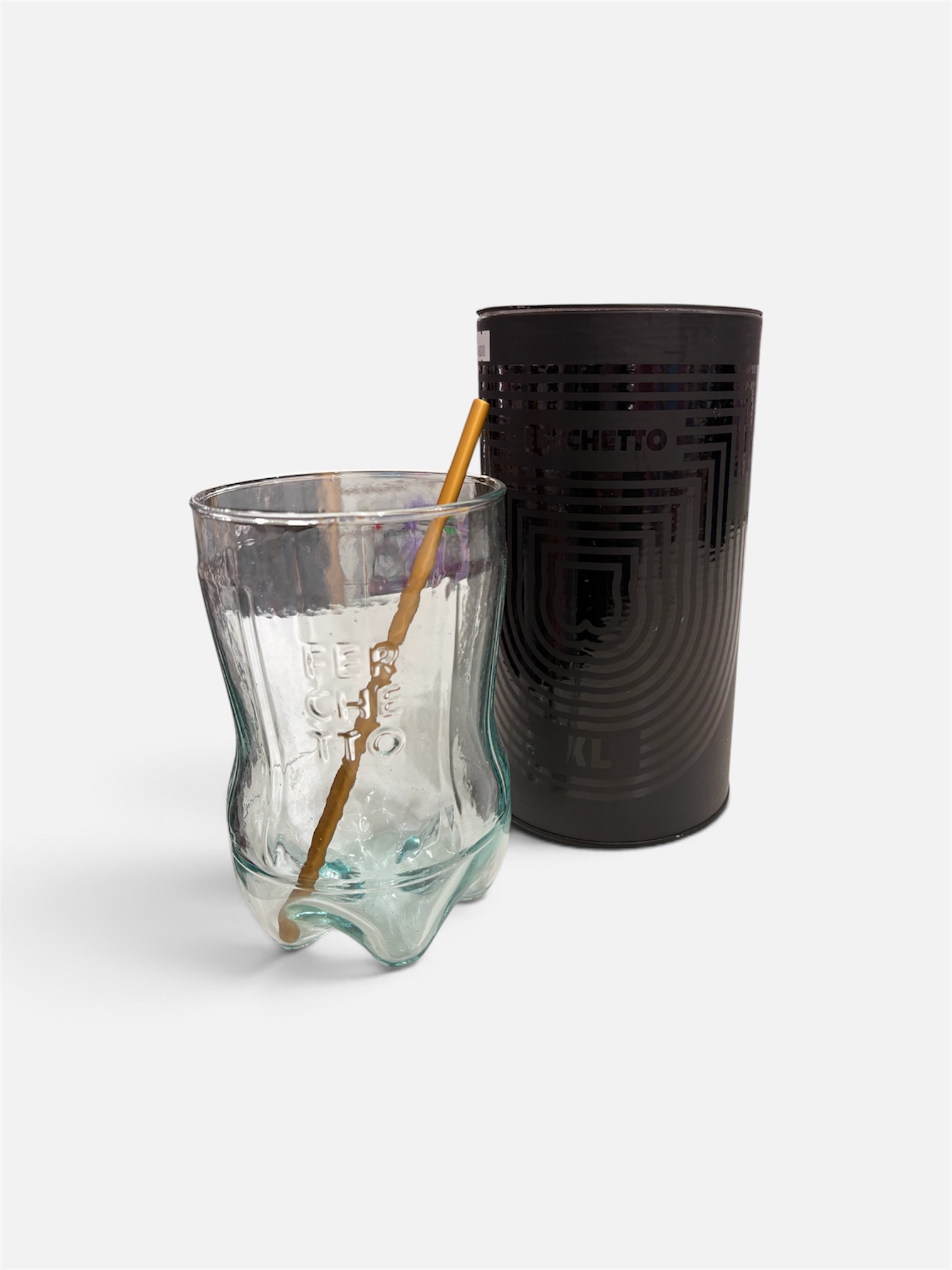 Vaso fernetero de vidrio
