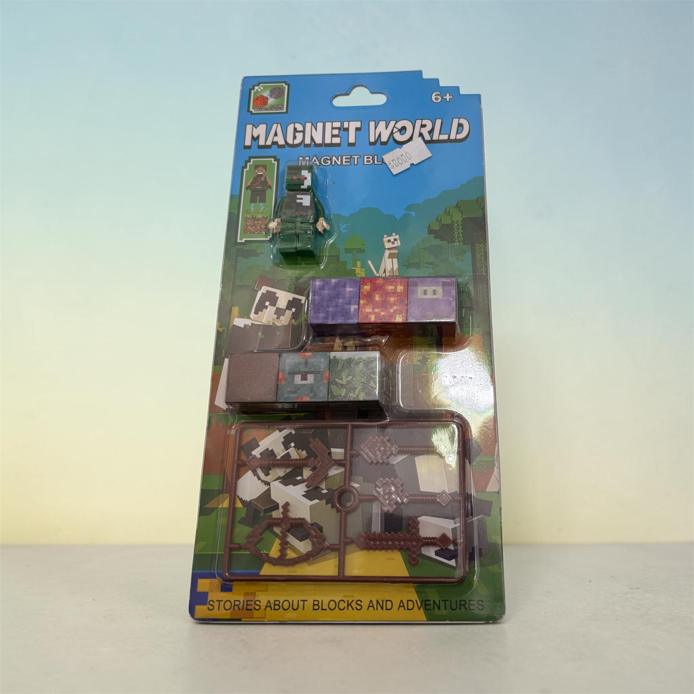 Bloques magnéticos con muñeco minecraft